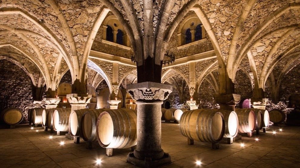 Cellar of the Château Font du Broc vineyard