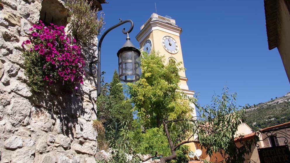 Eze church tower seen during a day trip with Sunny Days Prestige Travel. Image courtesy: Office de Tourisme d