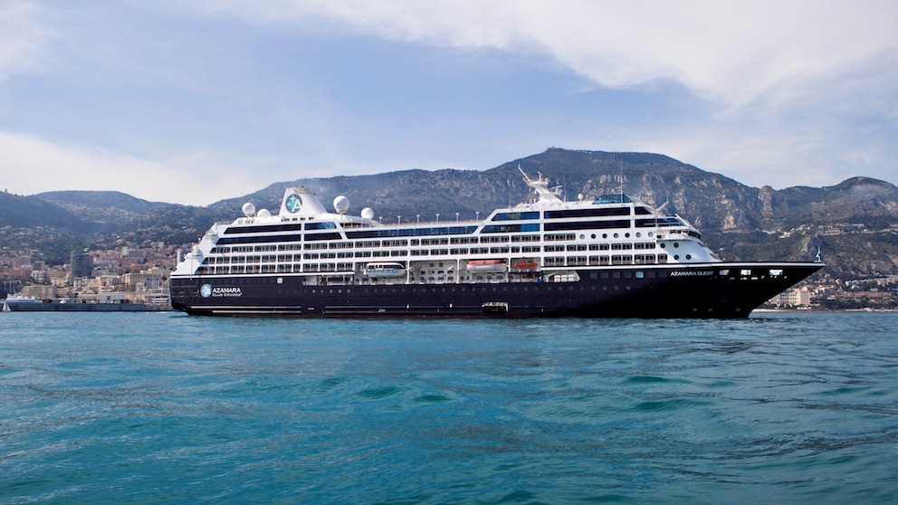 Cruiseship berthed in Monaco waters